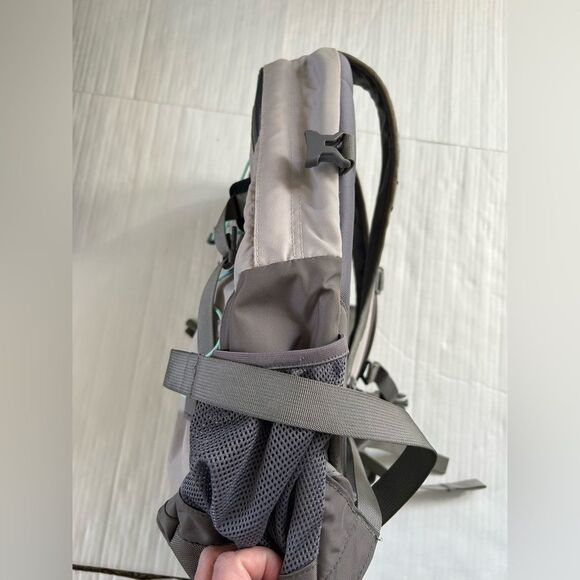 The North Face Gray Borealis Backpack with Green Accents - Picture 6 of 16